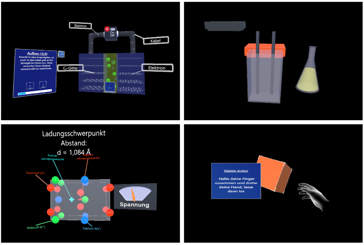 AR- und MR-Visualisierungen zu Batterie, Elektrochemie und Molekülen im SchülerlARbor Chemie